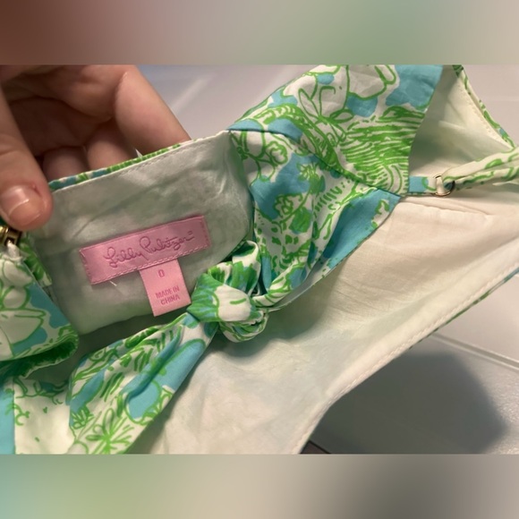Lily Pulitzer McCallum Floral mini dress green/blue size 0. EUC - Picture 5 of 7